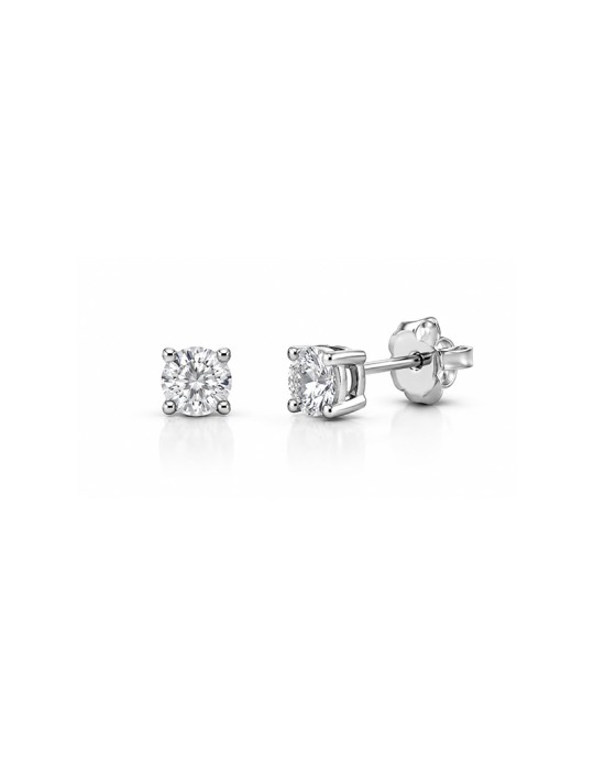 Orecchini Punto Luce LeLune Diamonds - in Oro Bianco con Diamanti Naturali da 0,60 ct - 0
