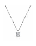 Lelune Diamonds Necklace – 18k White Gold Solitaire with 0.30 ct Natural Diamonds - 0