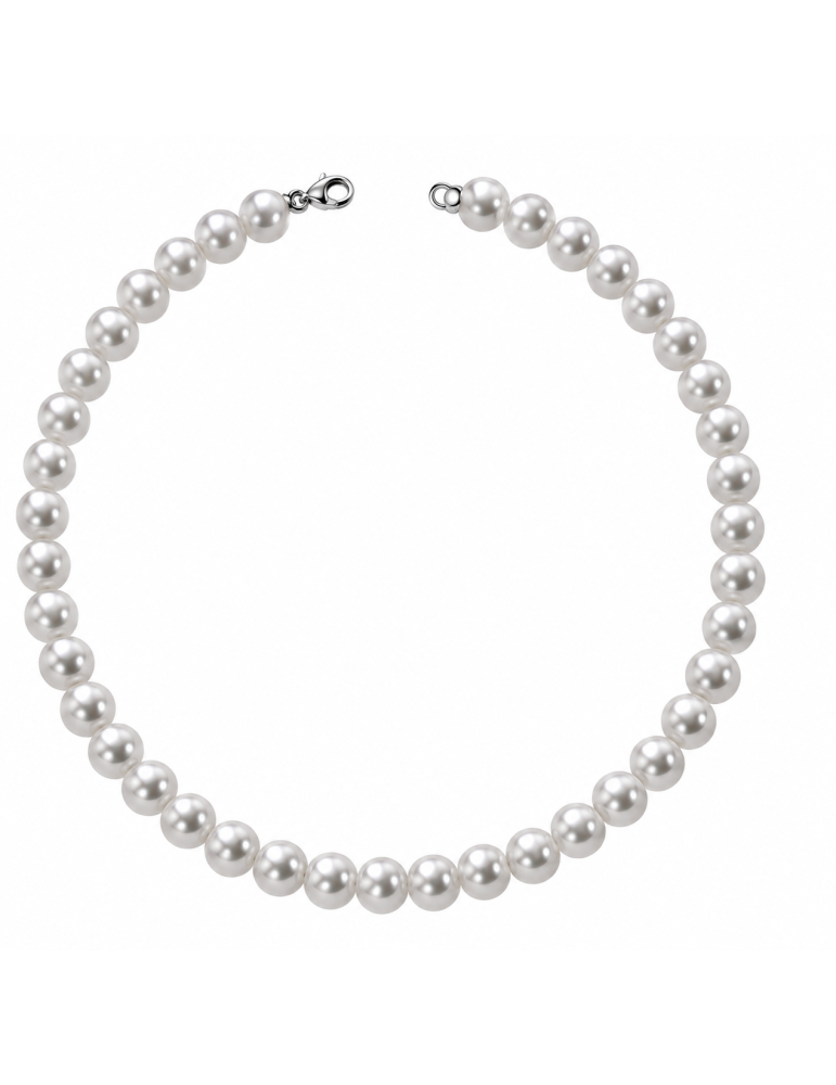 Bracciale Lelune - Young in Perle Coltivate d'Acqua Dolce 3 - 3,5 mm e Chiusura in Oro Bianco 18 Carati - 0