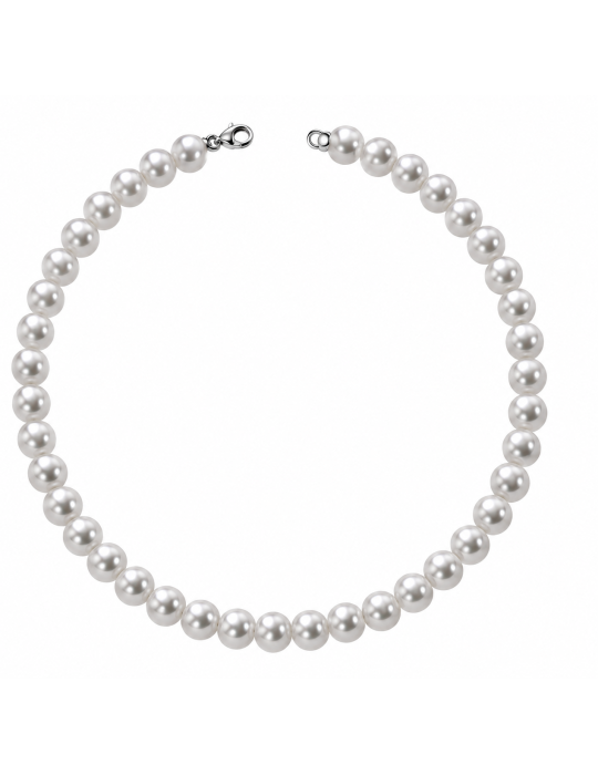 Bracciale Lelune - Young in Perle Coltivate d'Acqua Dolce 3 - 3,5 mm e Chiusura in Oro Bianco 18 Carati - 0