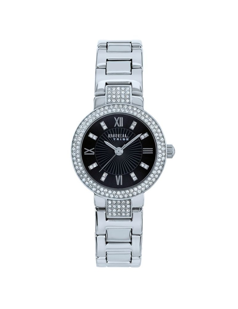 Orologio Breil Tribe - Solo Tempo - Silver -27mm-Nero-Cristalli-EW0831