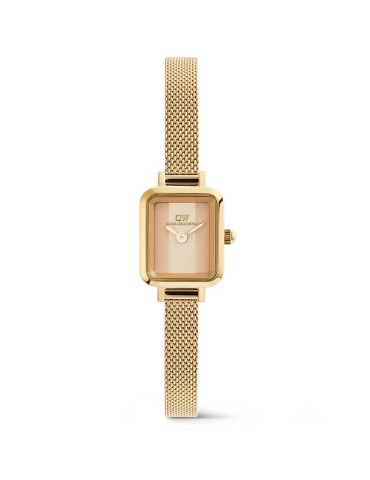 Orologio Daniel Wellington da Donna - Quadro Mini Evergold Conwy Gold Solo Tempo 15,4x18,2mm Beige - 0