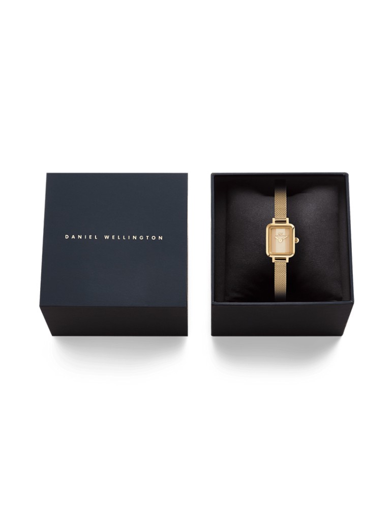 Orologio Daniel Wellington da Donna - Quadro Mini Evergold Conwy Gold Solo Tempo 15,4x18,2mm Beige - 0