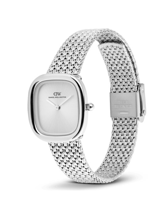 Daniel Wellington Women's Watch - Margot Braided Mesh Unitone Silver Only Time 24x26mm Silver - 0