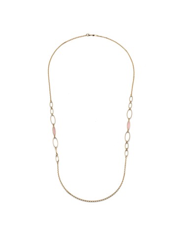 Collana Unoaerre - Joya - Dorata - Occhio di Gatto Rosa - 14EXH0214G