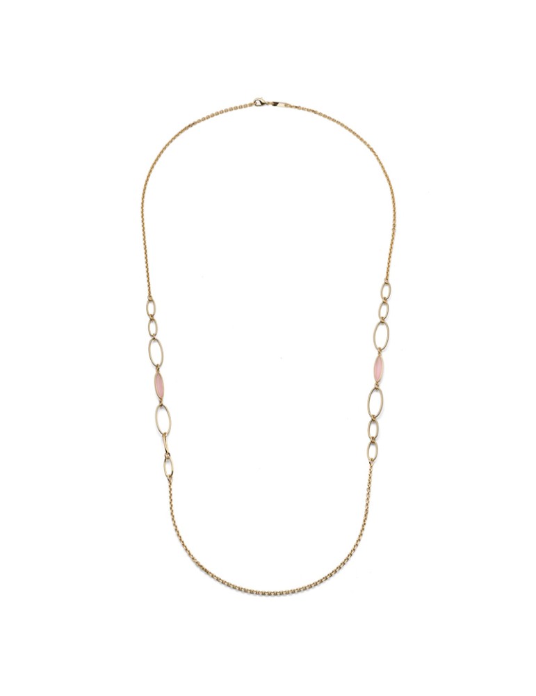 Unoaerre Necklace - Joya - Golden - Pink Cat's Eye - 14EXH0214G