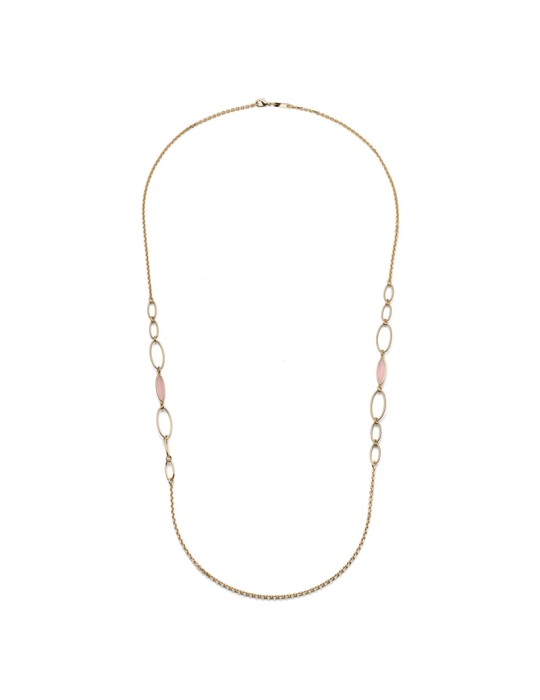 Unoaerre Necklace - Joya - Golden - Pink Cat's Eye - 14EXH0214G