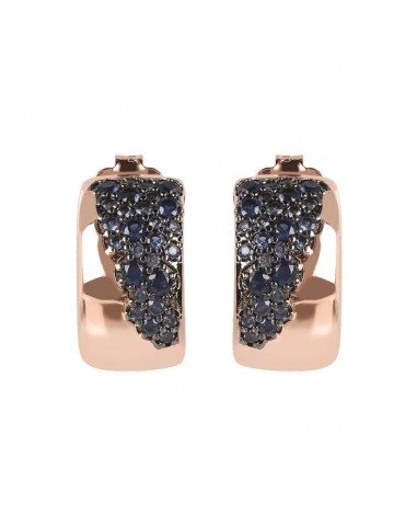 Orecchini Bronzallure-Aurora-Mezzo Cerchio-Pavè Nano Gem-WSBZ01646GMN