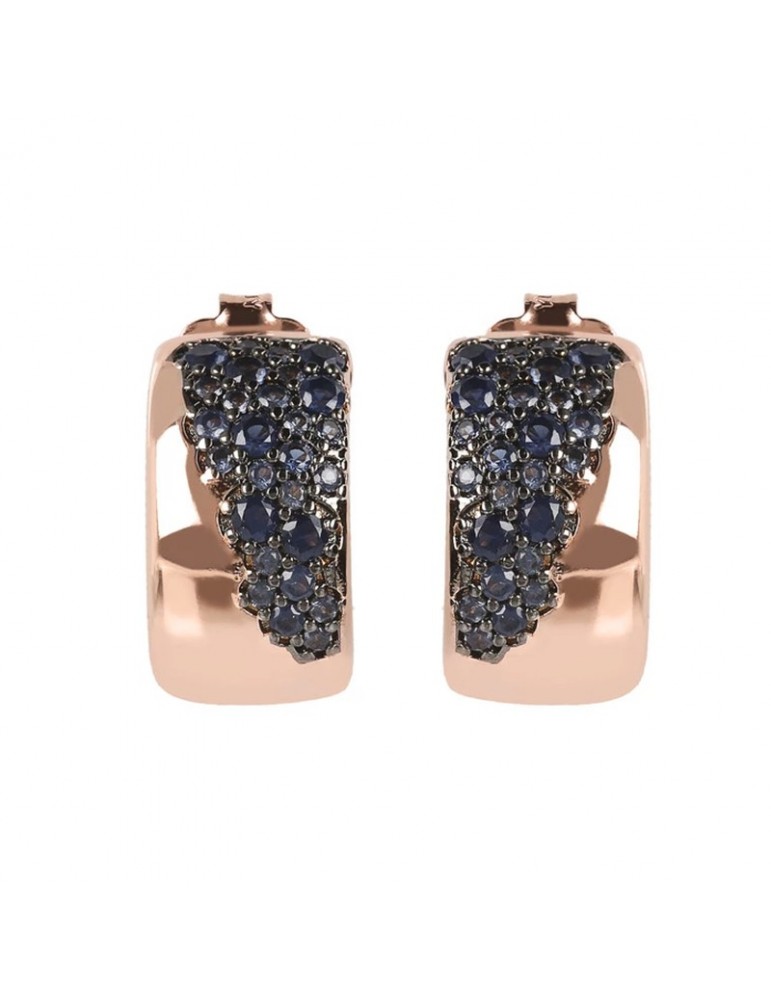 Orecchini Bronzallure-Aurora-Mezzo Cerchio-Pavè Nano Gem-WSBZ01646GMN