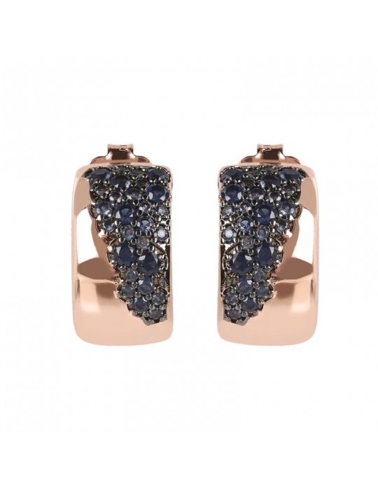 Orecchini Bronzallure-Aurora-Mezzo Cerchio-Pavè Nano Gem-WSBZ01646GMN