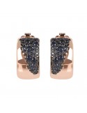 Bronzallure Aurora Half Circle Nano Gem Gray Women's Earrings - 0
