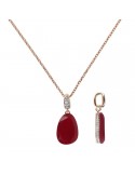 Bronzallure Precious Necklace with Red Agate Pendant for Women - 0