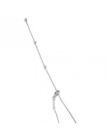 Collana Chimento - Croce in Oro Bianco con Diamanti Naturali - 0 2