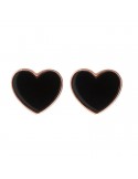 Bronzallure Alba Earrings with Black Heart for Women - 0