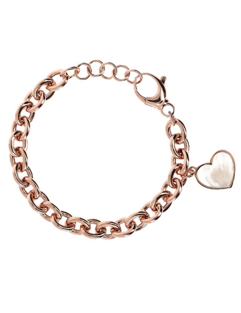 Bronzallure Purity Bracelet with Mother of Pearl Heart Pendant for Women - 0