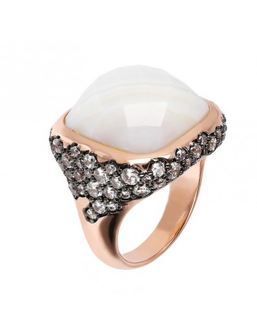 Anello Bronzallure - Preziosa - Agata Bianca Quadrata - WSBZ01759WLA16