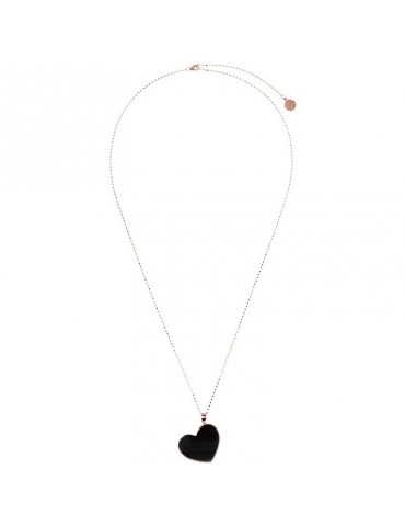 Collana Bronzallure  - Alba -  Pendente Cuore - Onice Nero-WSBZ01768BO 2