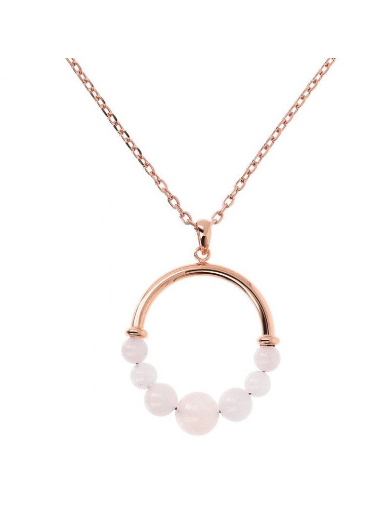Collana Bronzallure - Variegata - Pendente - Quarzo Rosa - WSBZ01790RQ