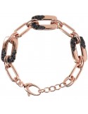 Bronzallure Woman Bracelet - Aurora with Elongated Links and Gray Nano Gem - 0
