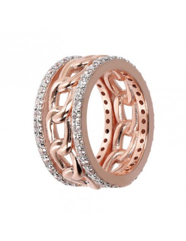 Bronzallure Woman Ring - Very High Multiwire with Chain and Pav - 0