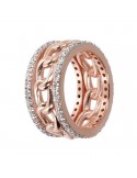 Bronzallure Woman Ring - Very High Multiwire with Chain and Pav - 0