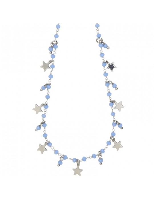 Boccadamo Rosary Necklace with Crystals and Stars for Women - 0