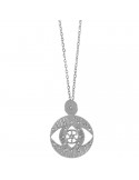 Boccadamo Woman Necklace - Long with Circular Pendant and Swarovski - 0