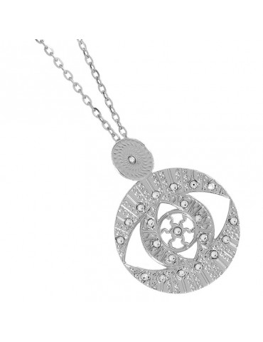 Collana Boccadamo Donna - Lunga con Pendente Circolare e Swarovski - 0 2