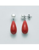 Miluna Women's Earrings with Pearls and Agglomerate - 0