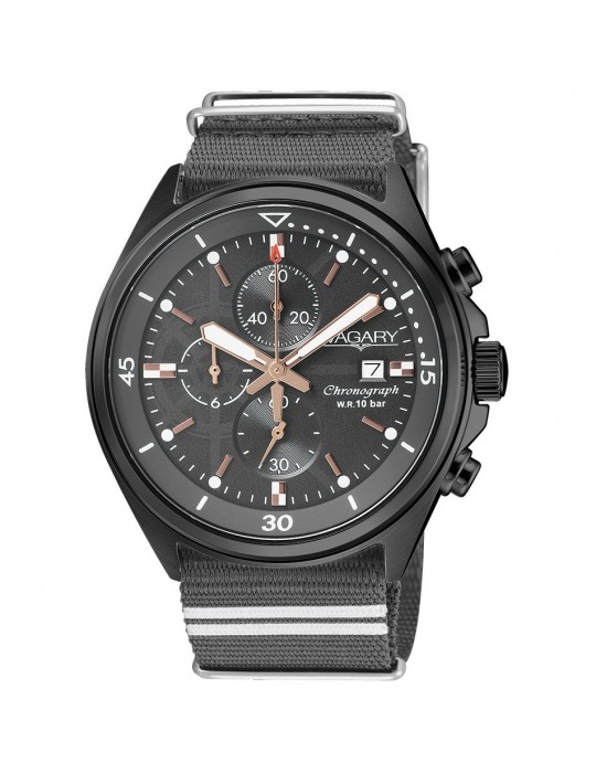 Orologio Vagary Uomo - Aqua39 - Cronografo 42mm Nero - IA9-543-60