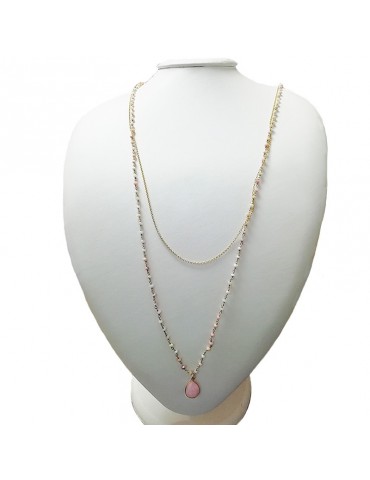 Etnò Sirio Necklace with Rose Quartz Pendant for Woman - 0