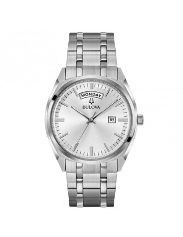 Orologio Bulova Uomo - Surveyor Day Date - 39mm - Argento - 96C127