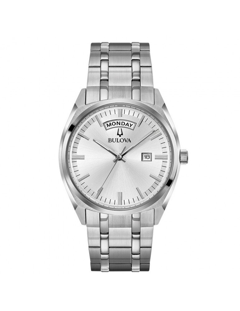 Orologio Bulova Uomo - Surveyor Day Date - 39mm - Argento - 96C127