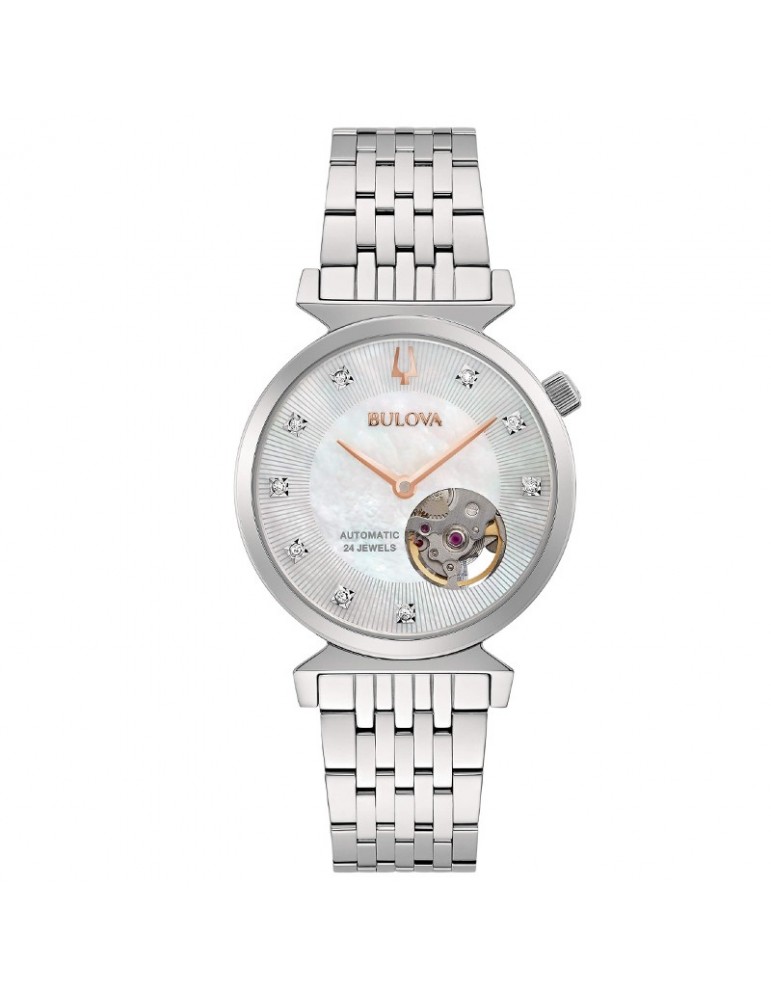 Bulova Ladies Watch - Regatta Lady 32 mm Automatic Mother of Pearl - 0
