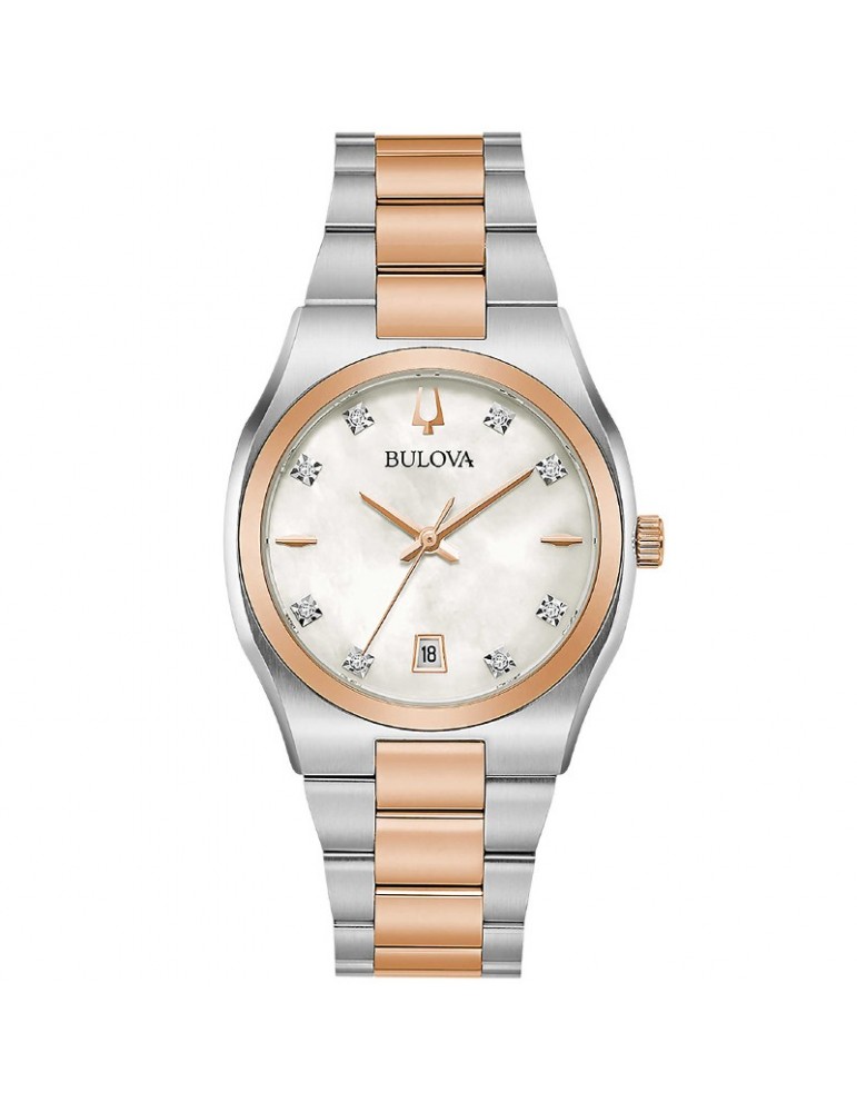Bulova Surveyor Watch with Mother of Pearl Diamonds 34mm for Women - 0