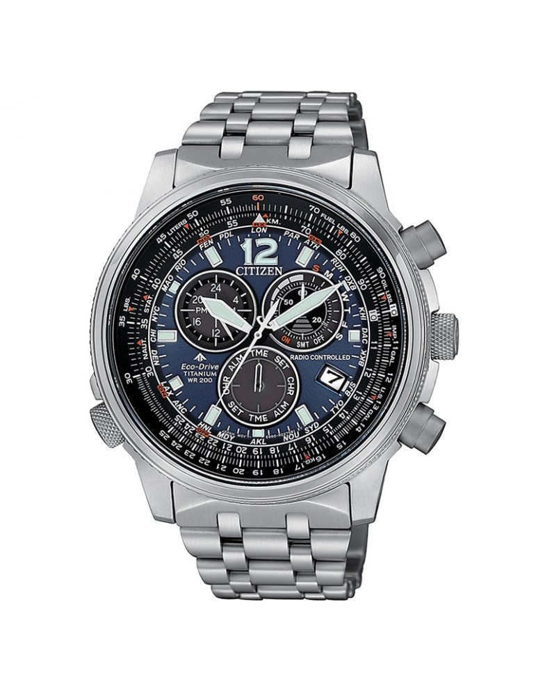 Citizen Men's Watch - Radio Controlled - 45mm - Blue - CB585080L