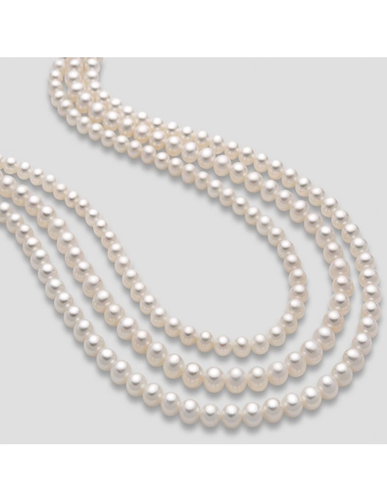 Miluna Woman's Necklace - Freshwater Pearl Strand 6-6.5 mm - 0