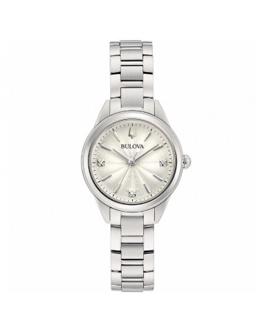 Bulova Ladies Watch - Sutton Lady 28mm Quartz - White - 96P219