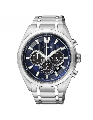 Citizen Men's Watch - Super Titanium - Eco-Drive 43mm Blue - CA401058L