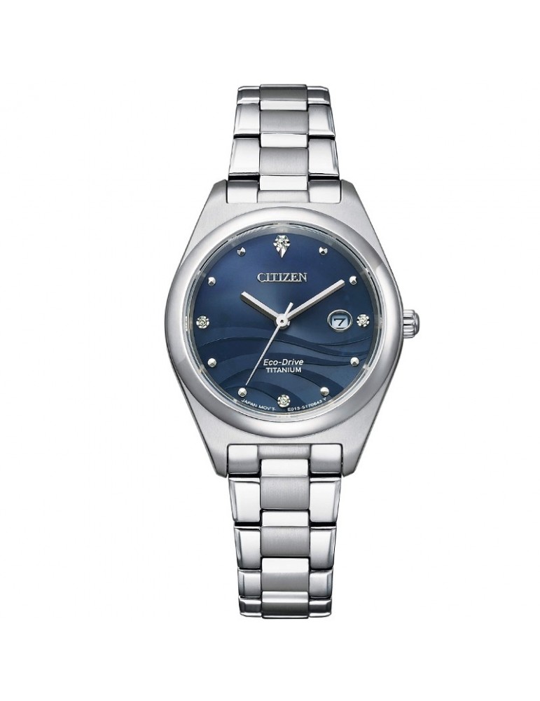 Citizen Woman Watch Lady Super Titanium Eco-Drive 30mm Blue