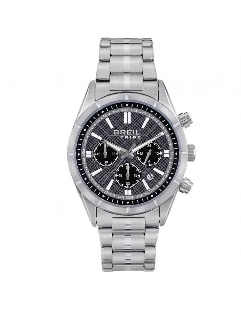 Breil Men's Watch Lead 42mm Gray Black Chronograph