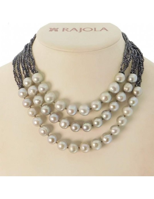 Collana Rajola Donna - Diva - Perle Biwa - Spinello Blu - 5418121.0