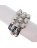 Rajola Woman - Diva Bracelet with Biwa Pearls and Blue Spinel - 0