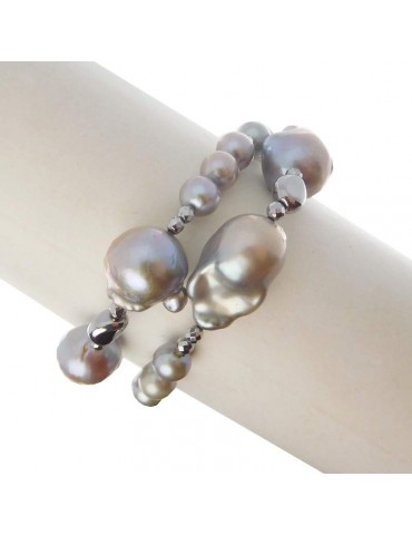 Bracciale Rajola Donna - Vita - Perle - Ematite Silver - 54658818