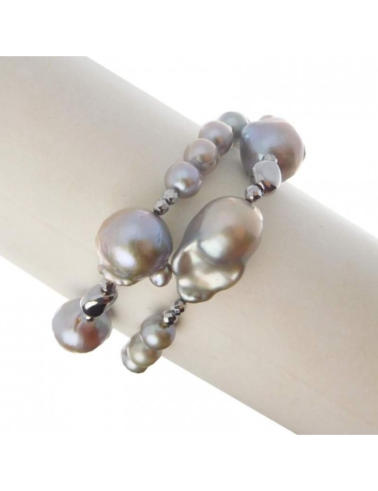 Rajola Woman Bracelet - Life with Pearls and Silver Hematite - 0 Rajola Woman Bracelet - Life with Pearls and Silver Hematite - 0