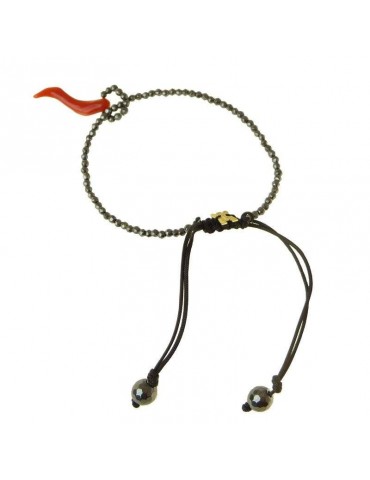 Bracciale Rajola Donna - Smart - Ematite - Cornetto Rosso - 5494218