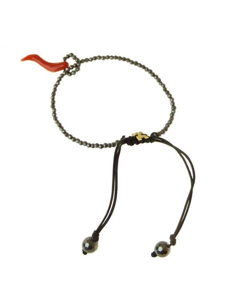 Bracciale Rajola Donna - Smart - Ematite - Cornetto Rosso - 5494218