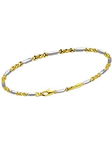 Bracciale Zancan per Uomo - Oro Bianco - Oro Giallo - EB805GB