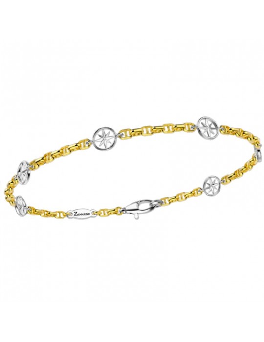 Bracciale Zancan per Uomo  - Oro Giallo - Rosa dei Venti - EB692GB