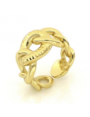 Unoaerre Woman's Open Ring - Yellow Bronze Grumetta - 0
